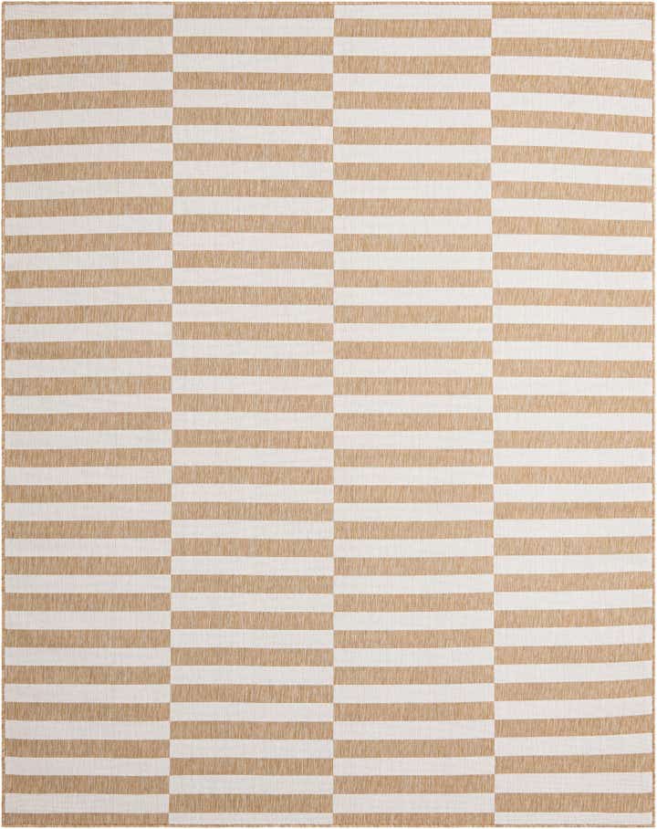7' 10 x 10' Easy-Clean Striped Indoor / Outdoor Rug