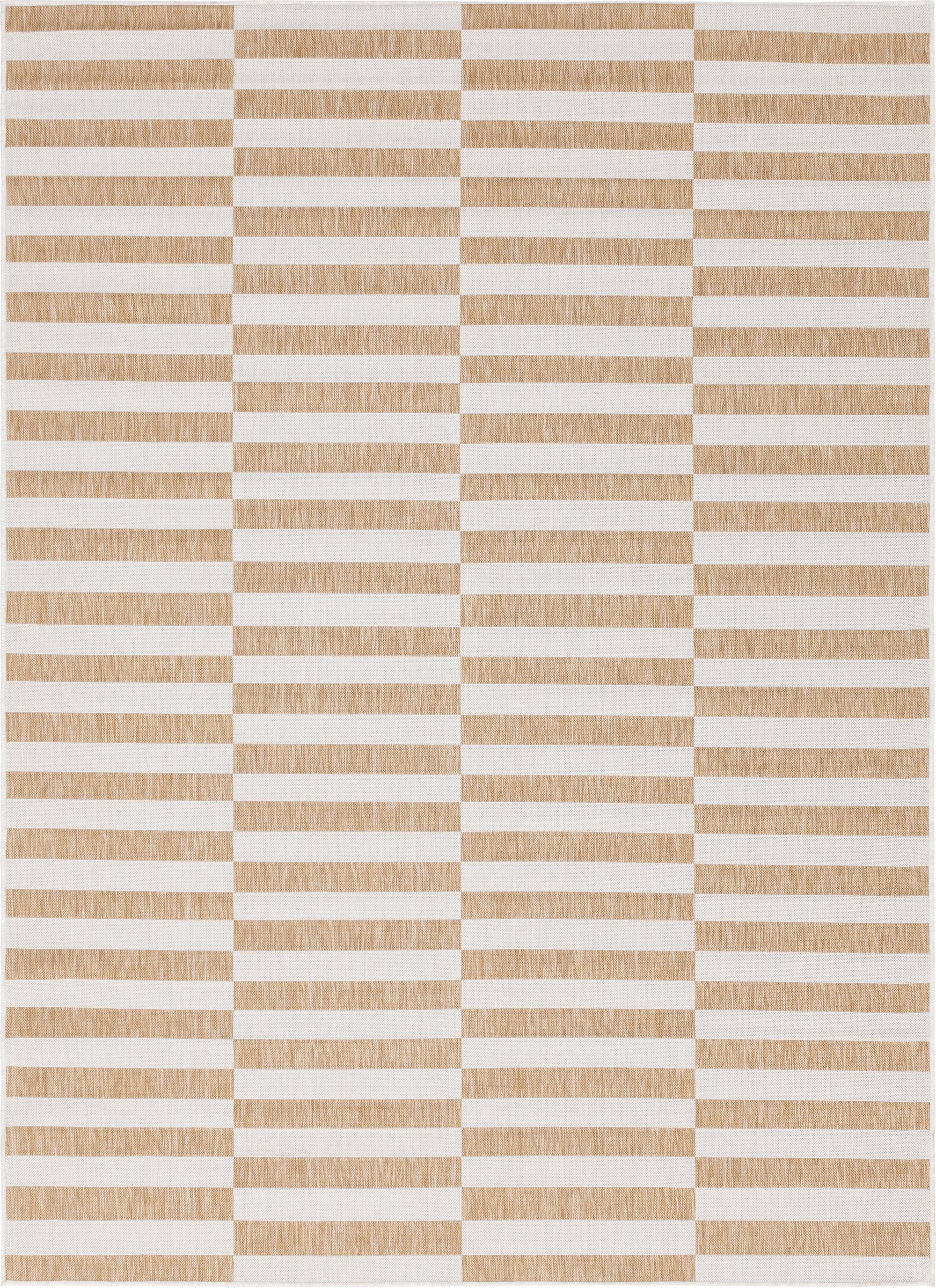 7' 10 x 11'  Washable Striped Indoor / Outdoor Rug