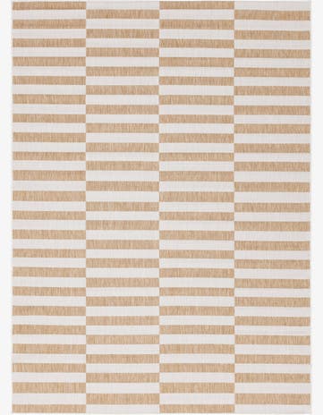 7' 10 x 11' Easy-Clean Striped Indoor / Outdoor Rug