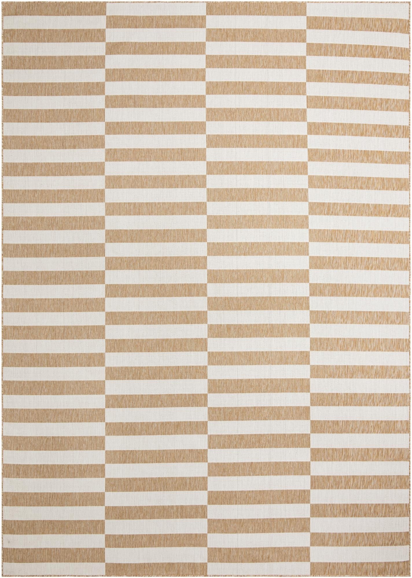 10' x 14'  Washable Striped Indoor / Outdoor Rug
