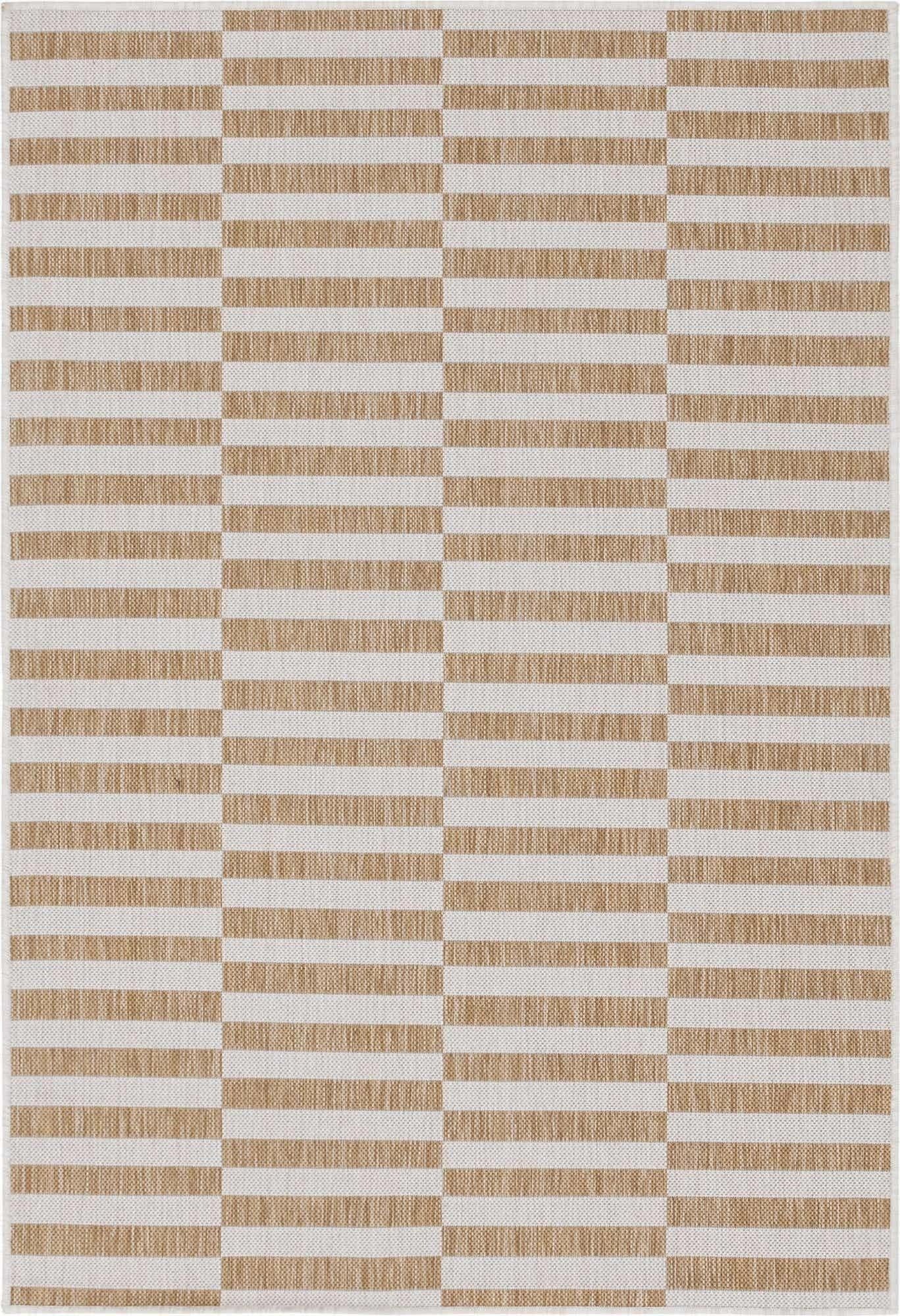 4' x 6'  Washable Striped Indoor / Outdoor Rug