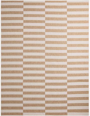 10' x 13' Easy-Clean Striped Indoor / Outdoor Rug