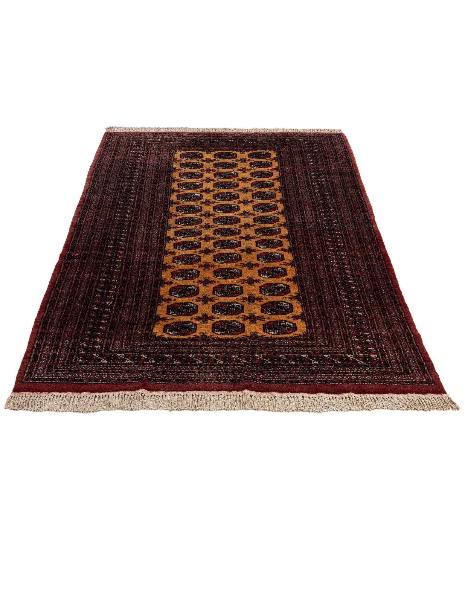 5' 3 x 7' 11 Hand Knotted Torkaman Persian Wool Rug