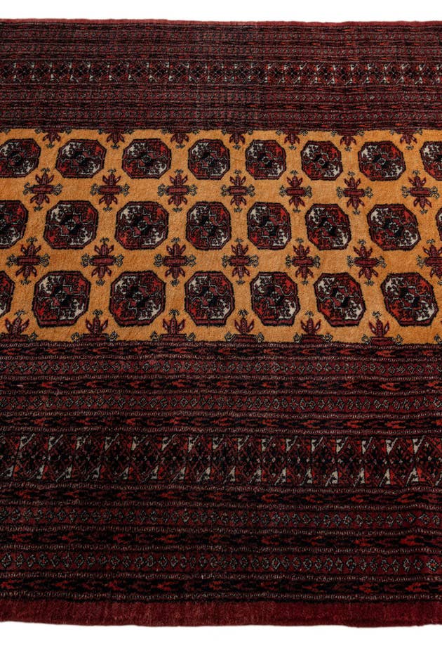 Detail image of 5' 3 x 7' 11 Hand Knotted Torkaman Persian Wool Rug
