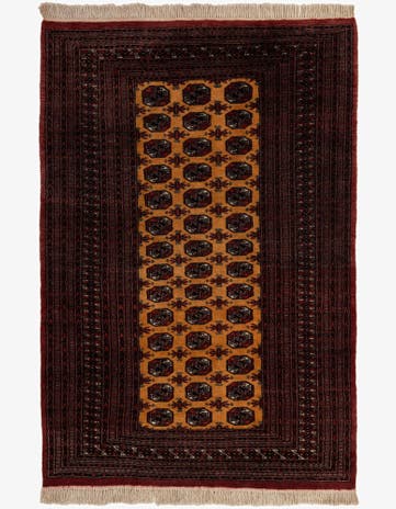 5' 3 x 7' 11 Hand Knotted Torkaman Persian Wool Rug