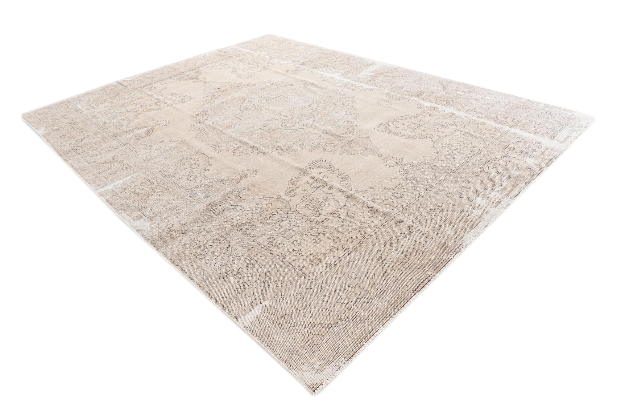 9' 7 x 12' 3 Hand Knotted Ultra Vintage Persian Wool Rug