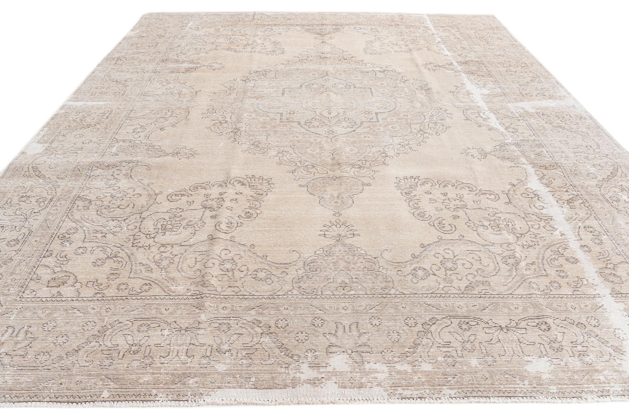 9' 7 x 12' 3 Hand Knotted Ultra Vintage Persian Wool Rug