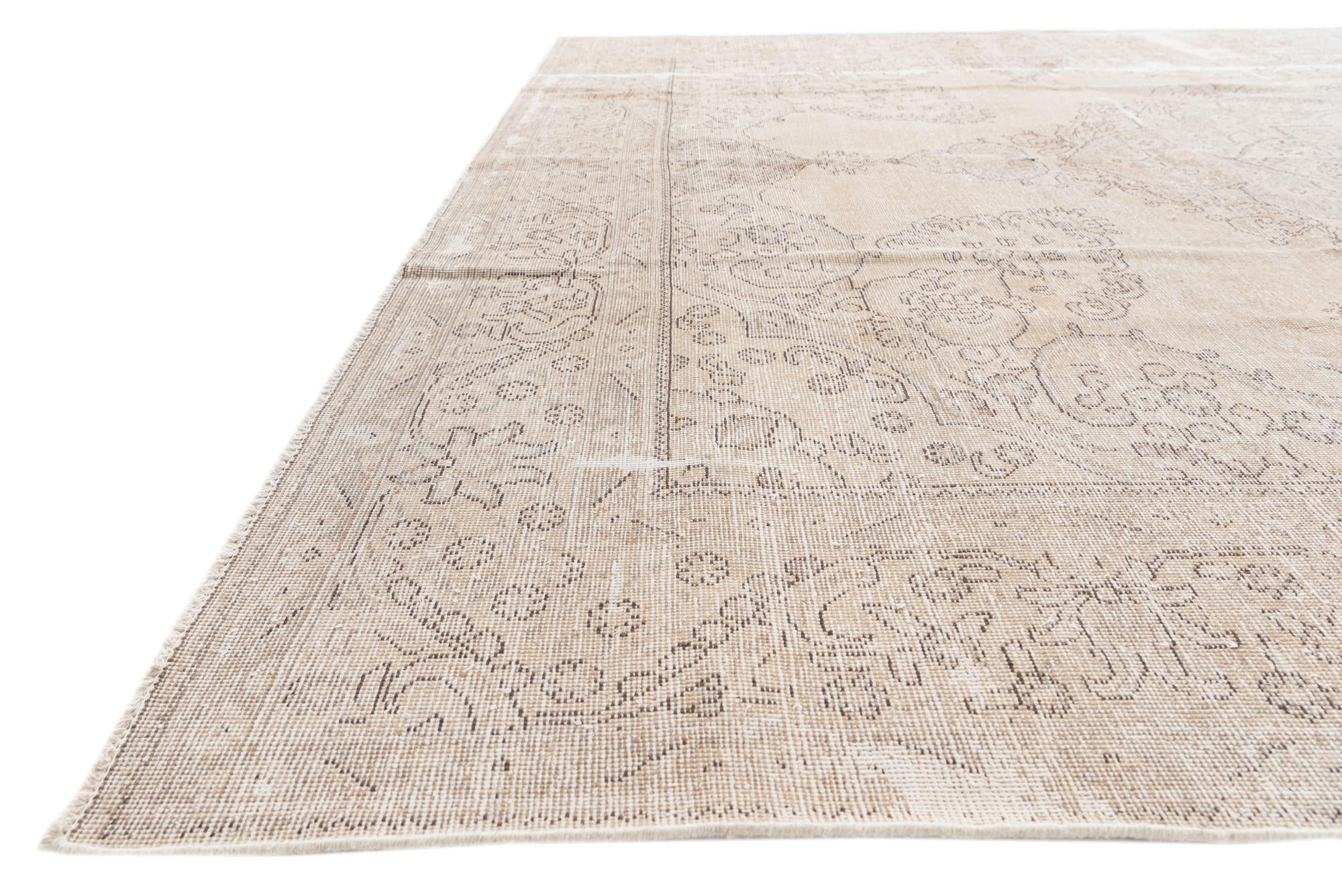 9' 7 x 12' 3 Hand Knotted Ultra Vintage Persian Wool Rug