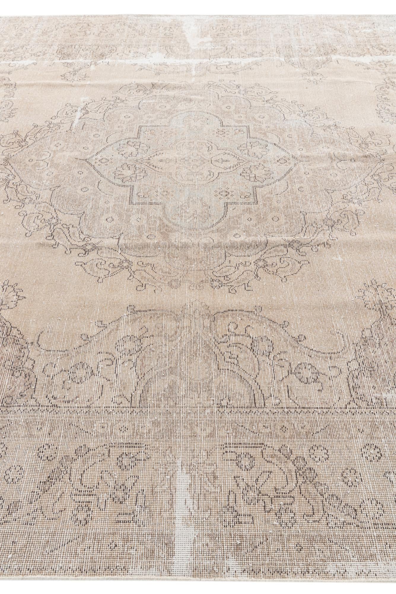 9' 7 x 12' 3 Hand Knotted Ultra Vintage Persian Wool Rug