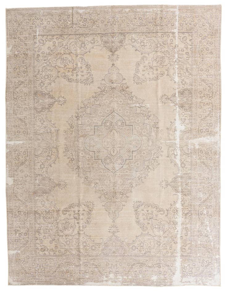 Detail image of 9' 7 x 12' 3 Hand Knotted Ultra Vintage Persian Wool Rug