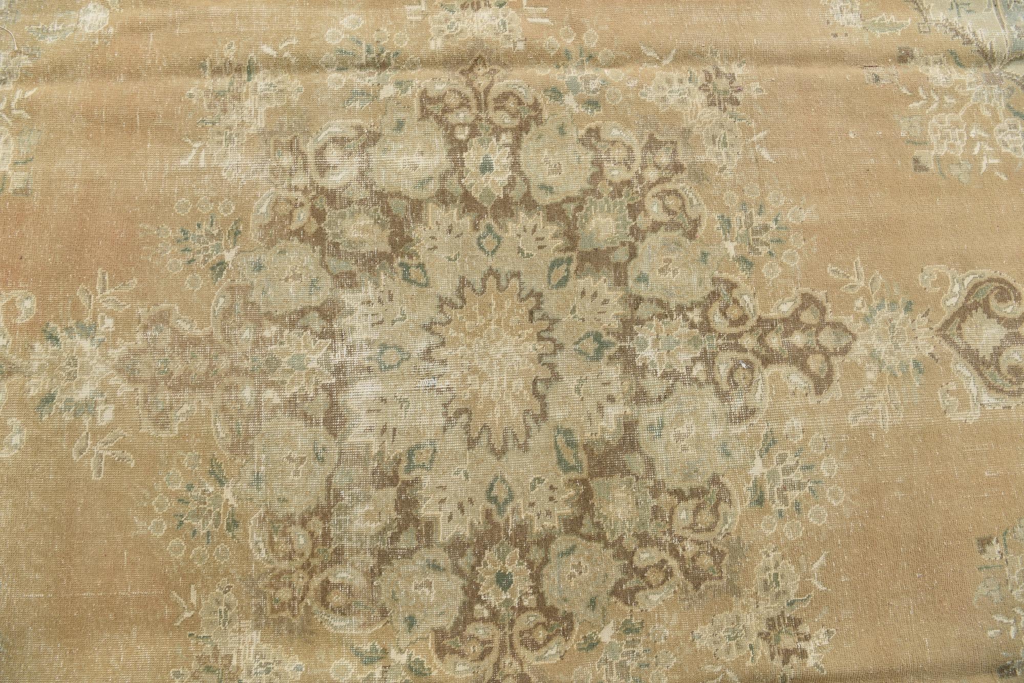 9' 8 x 12' 7 Hand Knotted Ultra Vintage Persian Wool Rug