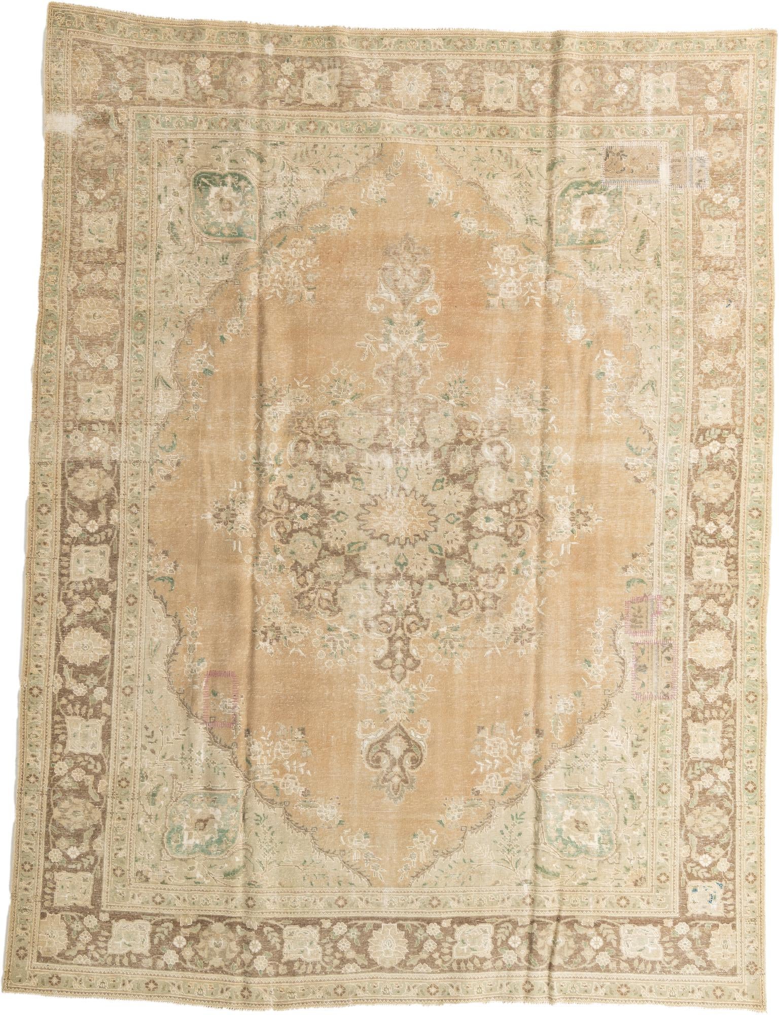9' 8 x 12' 7 Hand Knotted Ultra Vintage Persian Wool Rug