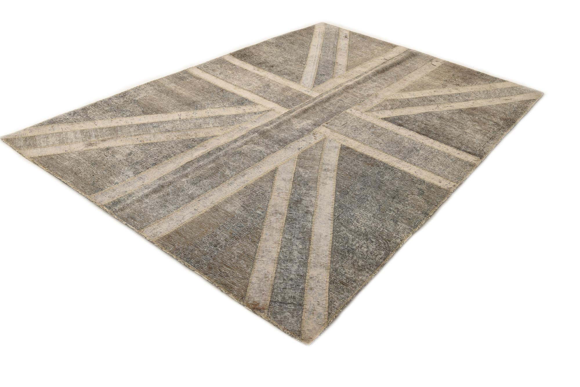 6' 8 x 9' 10 Hand Knotted Ultra Vintage Persian Wool Rug