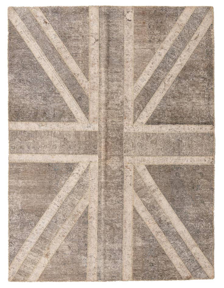 Detail image of 6' 8 x 9' 10 Hand Knotted Ultra Vintage Persian Wool Rug