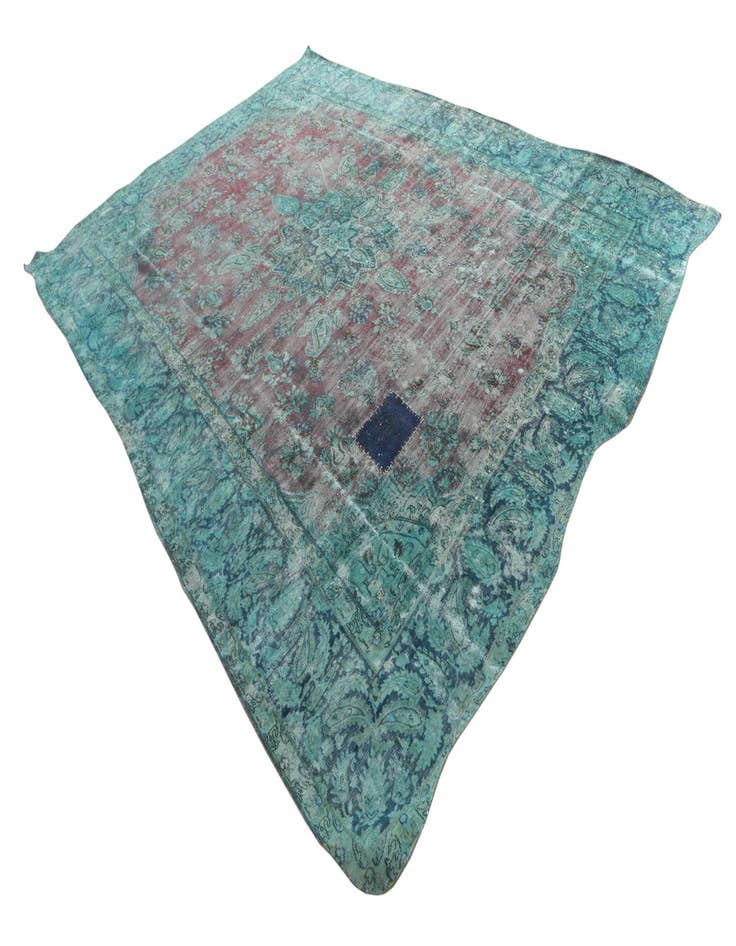 Detail image of 9' 6 x 13'  Hand Knotted Ultra Vintage Persian Rug