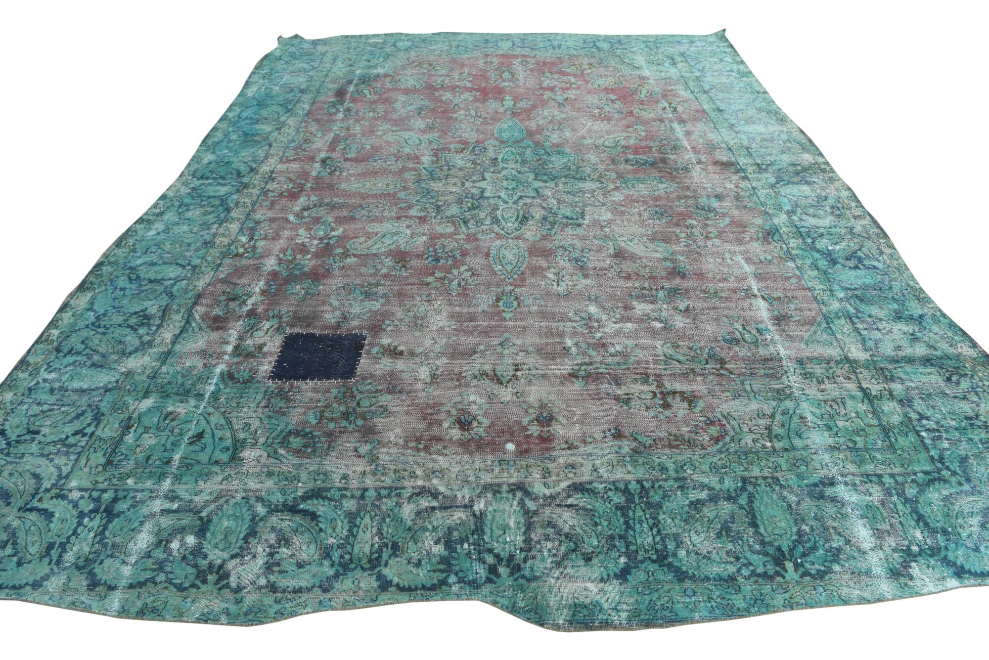 9' 6 x 13' Hand Knotted Ultra Vintage Persian Rug
