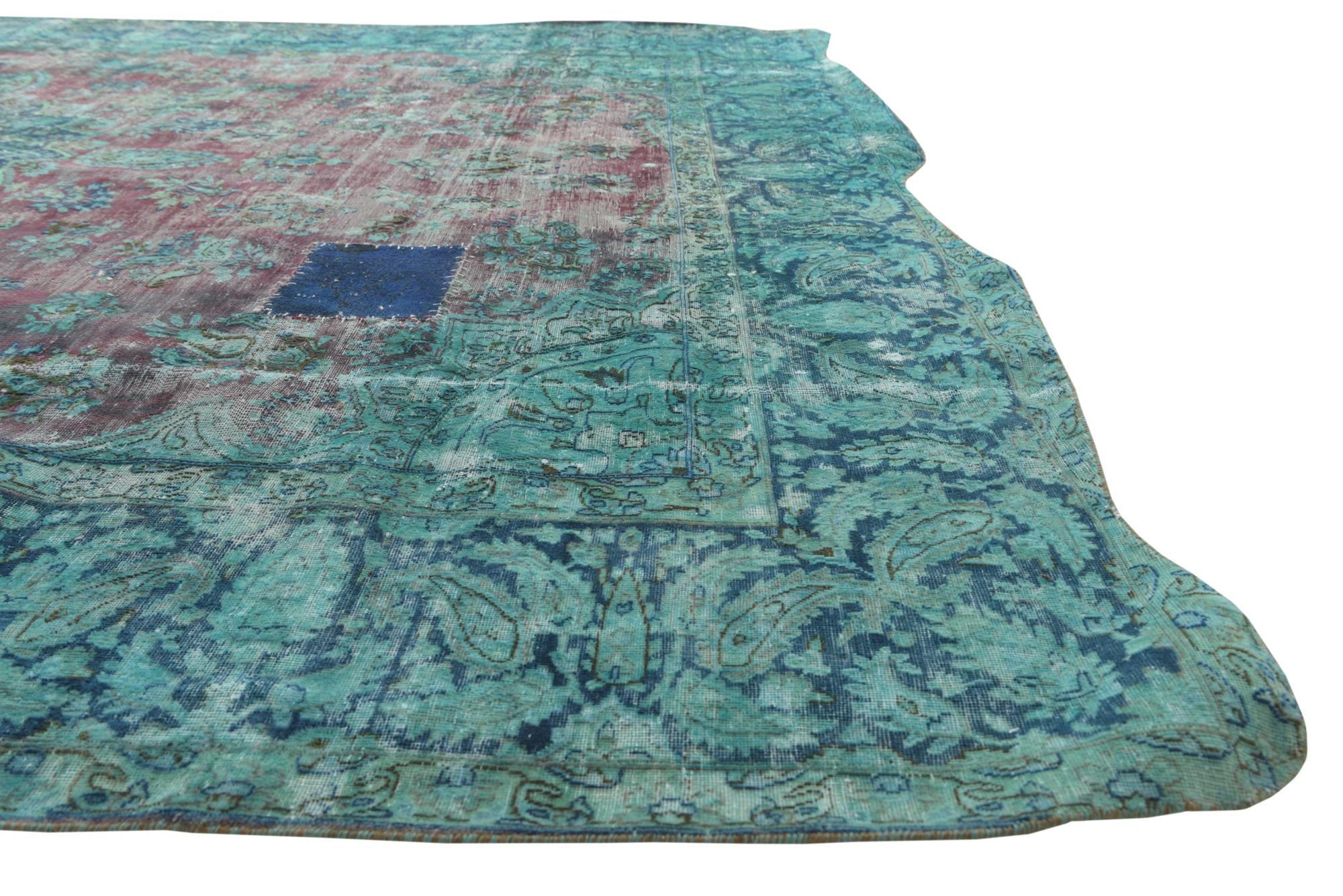 9' 6 x 13' Hand Knotted Ultra Vintage Persian Rug