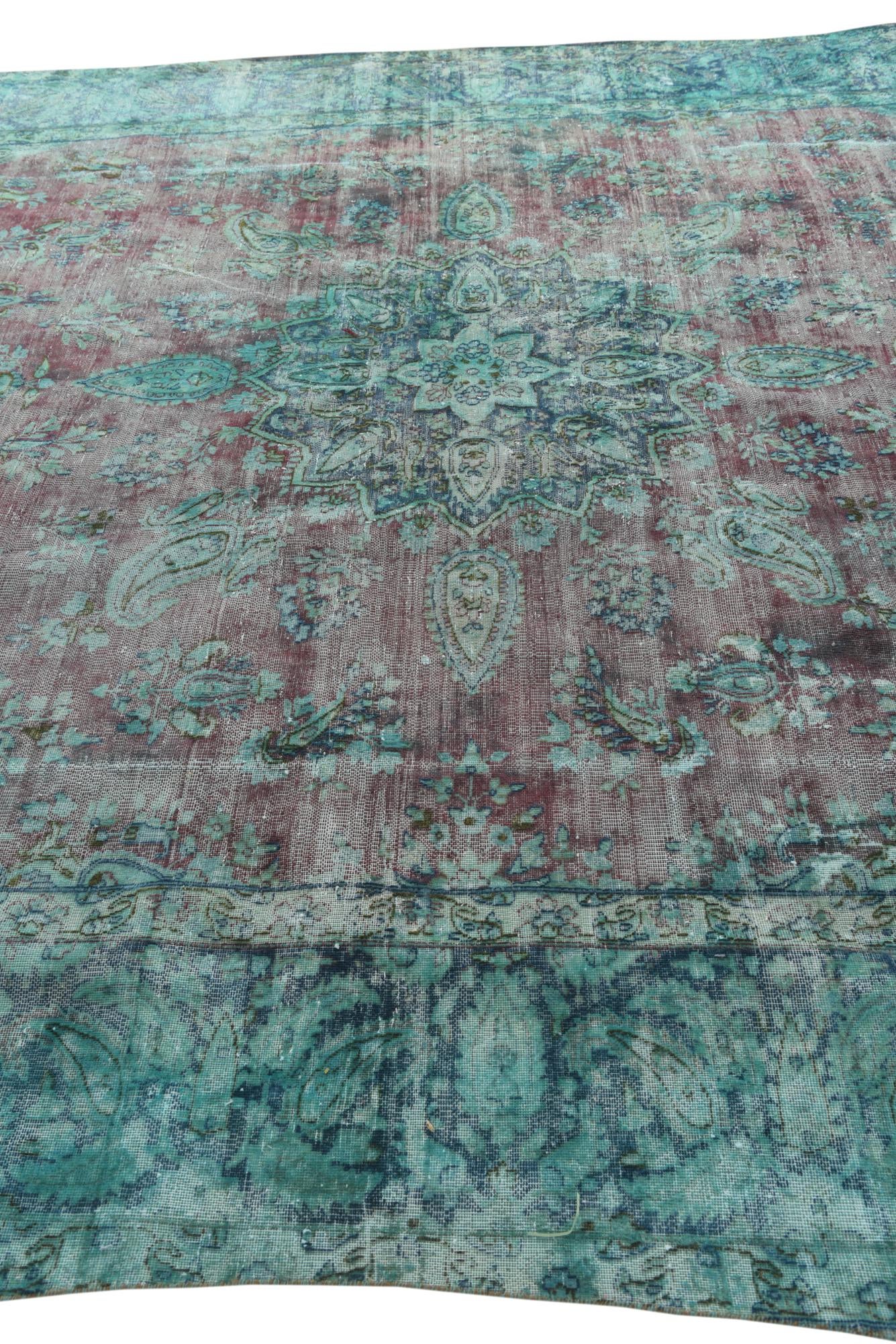 9' 6 x 13' Hand Knotted Ultra Vintage Persian Rug