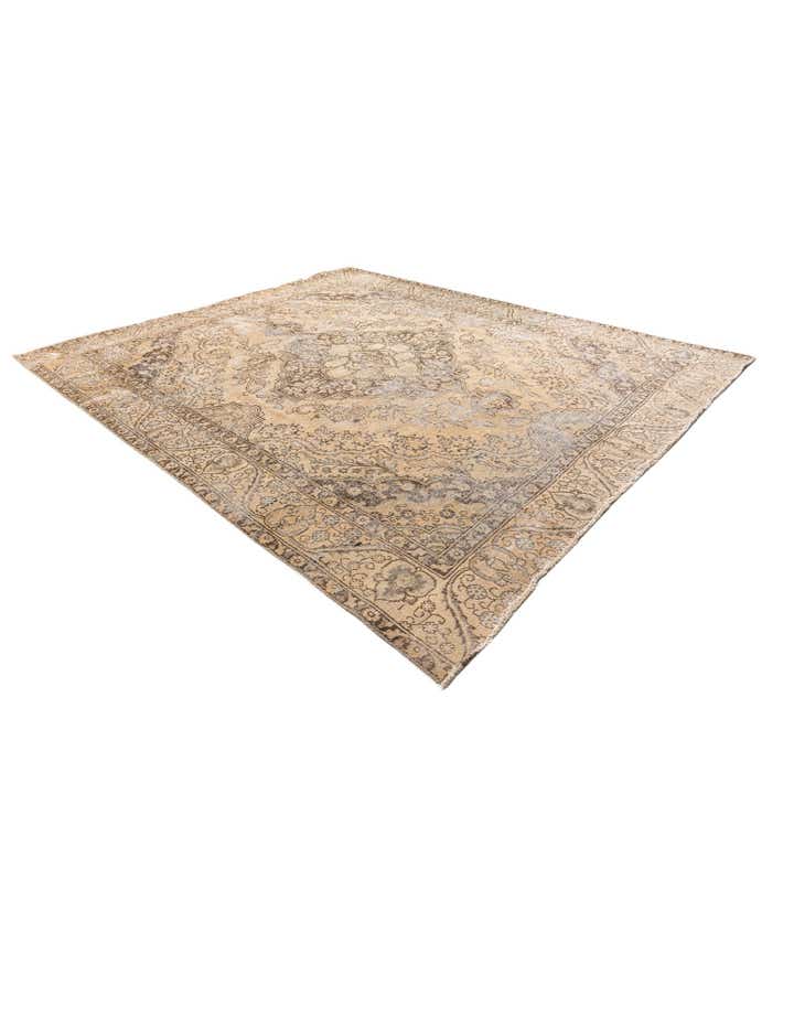 10' x 11' 9 Hand Knotted Ultra Vintage Persian Wool Rug