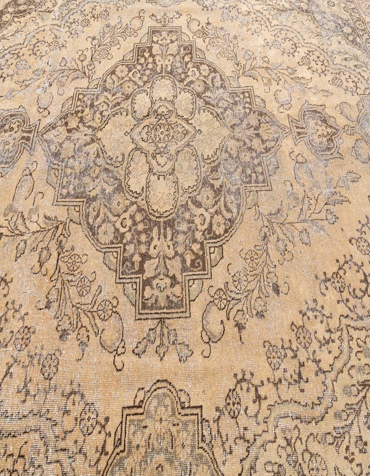 Detail image of 10' x 11' 9  Hand Knotted Ultra Vintage Persian Wool Rug
