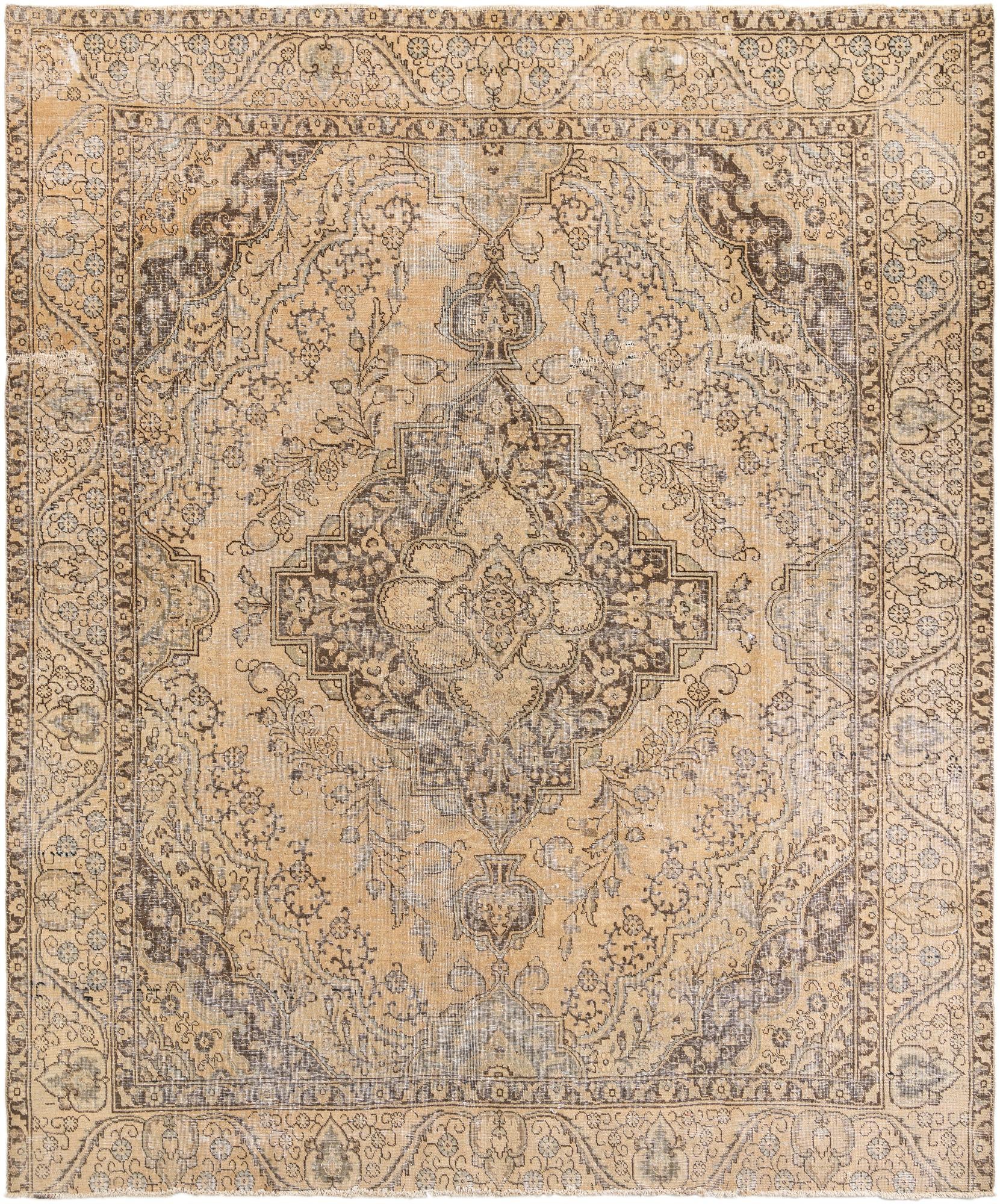 10' x 11' 9 Hand Knotted Ultra Vintage Persian Wool Rug