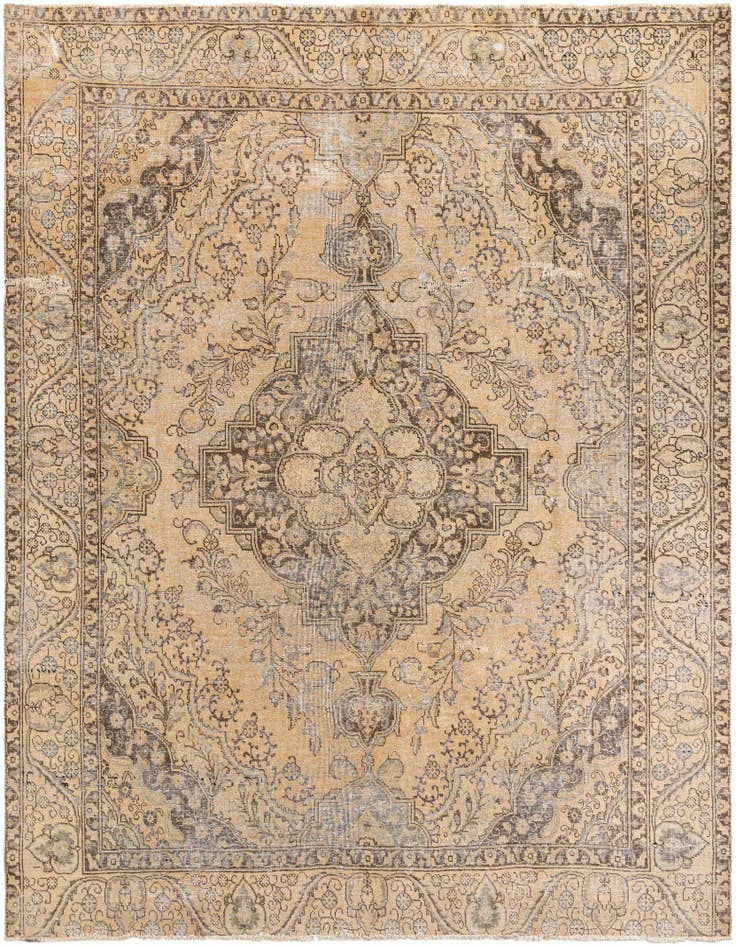 Detail image of 10' x 11' 9 Hand Knotted Ultra Vintage Persian Wool Rug