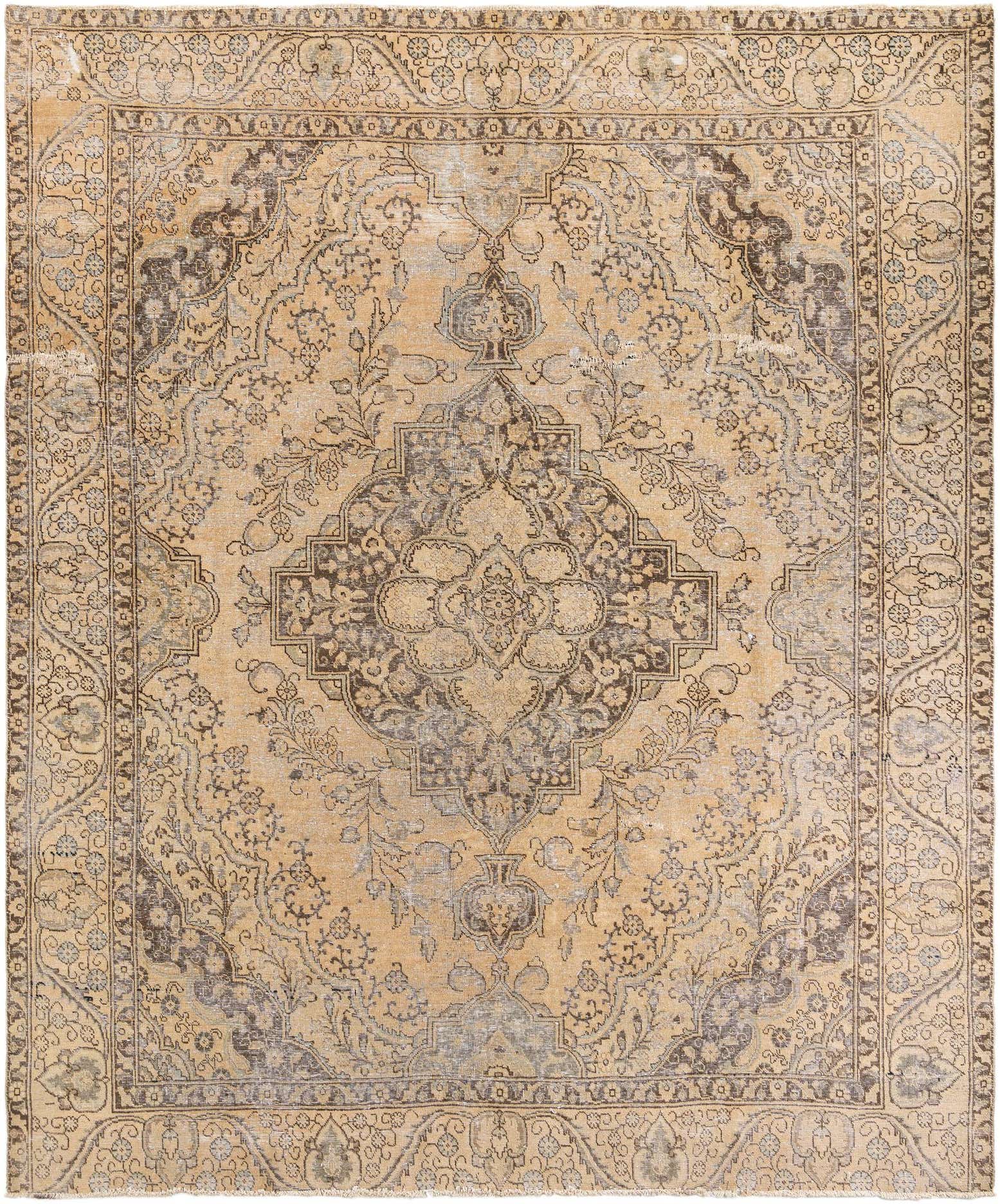 10' x 11' 9 Hand Knotted Ultra Vintage Persian Wool Rug