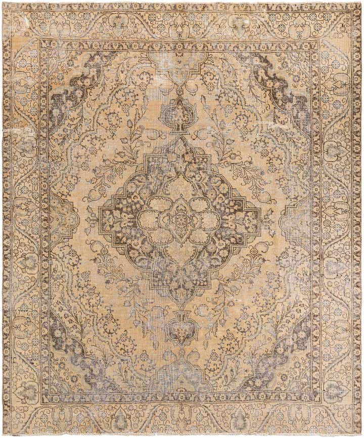 10' x 11' 9 Hand Knotted Ultra Vintage Persian Wool Rug