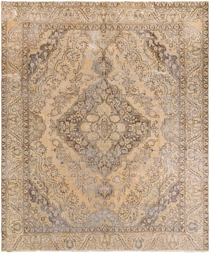 Detail image of 10' x 11' 9 Hand Knotted Ultra Vintage Persian Wool Rug