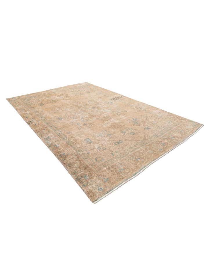 6' 1 x 9' 3 Hand Knotted Ultra Vintage Persian Wool Rug