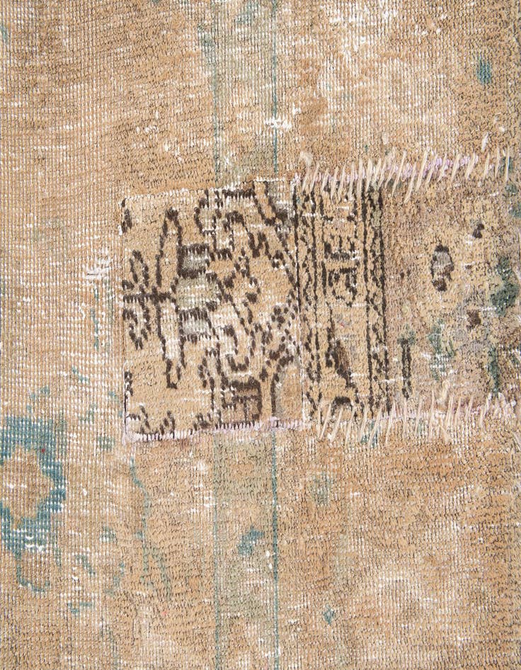 Detail image of 6' 1 x 9' 3  Hand Knotted Ultra Vintage Persian Wool Rug