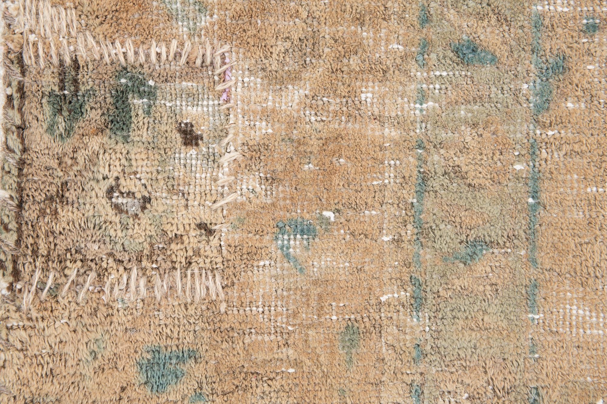 6' 1 x 9' 3 Hand Knotted Ultra Vintage Persian Wool Rug