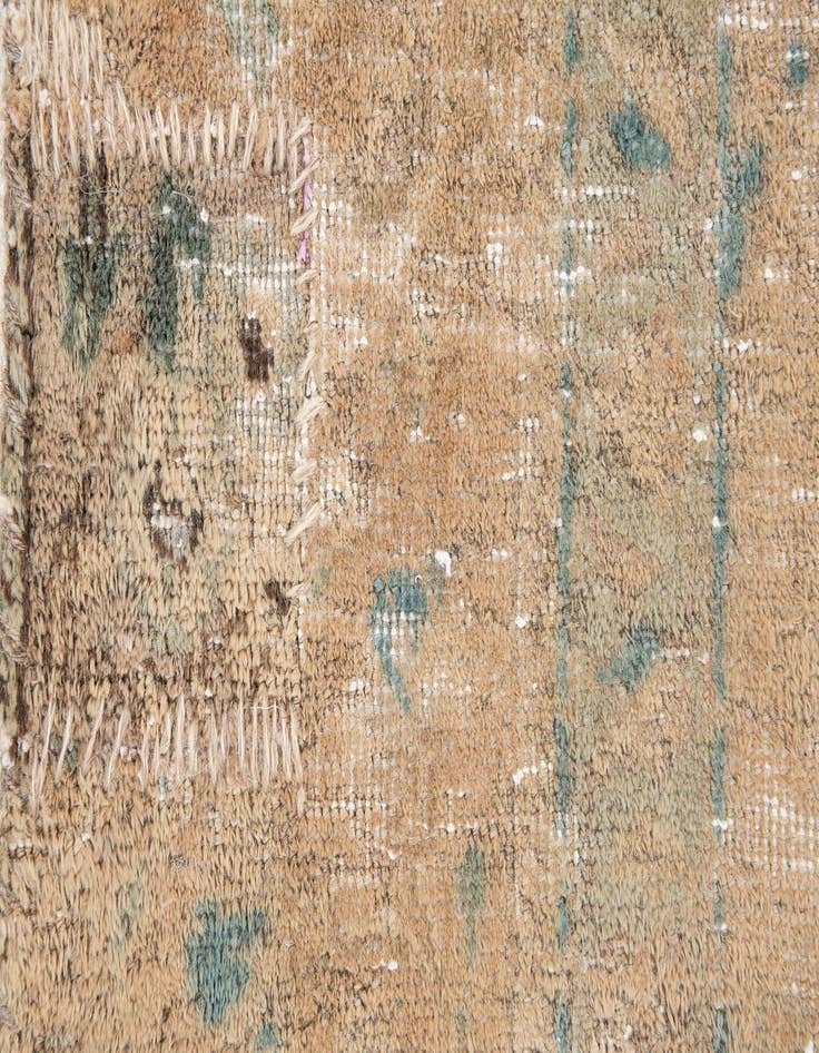 Detail image of 6' 1 x 9' 3  Hand Knotted Ultra Vintage Persian Wool Rug