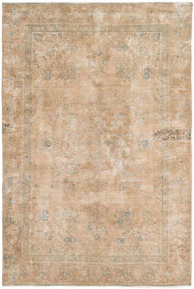 6' 1 x 9' 3 Hand Knotted Ultra Vintage Persian Wool Rug