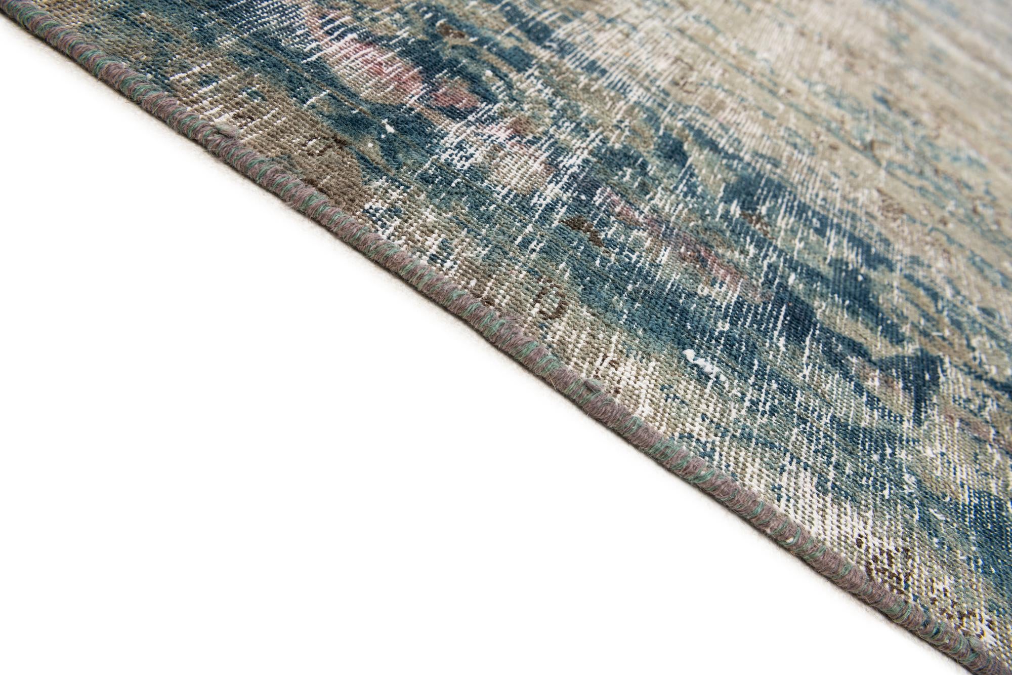 9' x 12' 3 Hand Knotted Ultra Vintage Persian Wool Rug