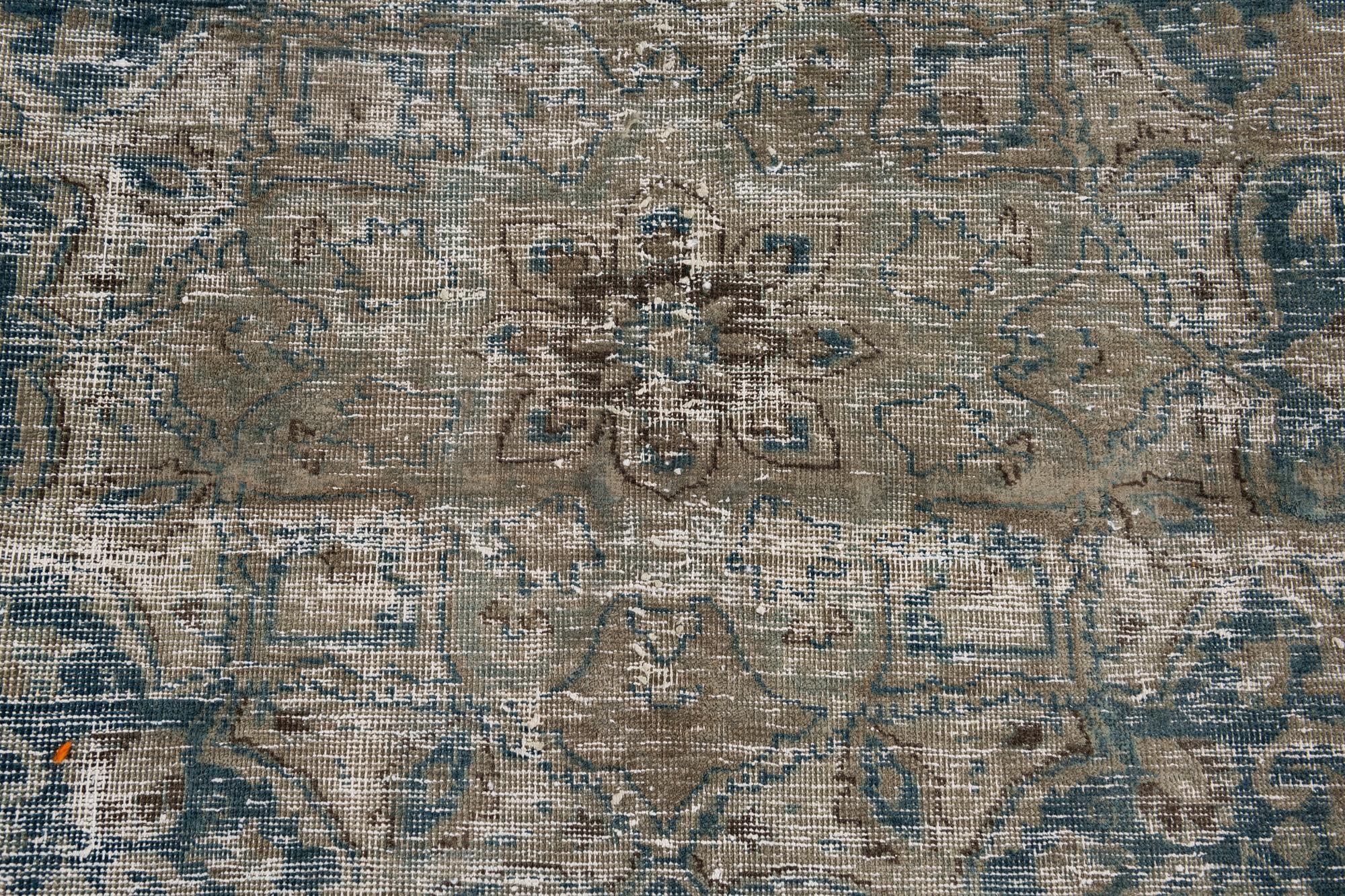 9' x 12' 3 Hand Knotted Ultra Vintage Persian Wool Rug