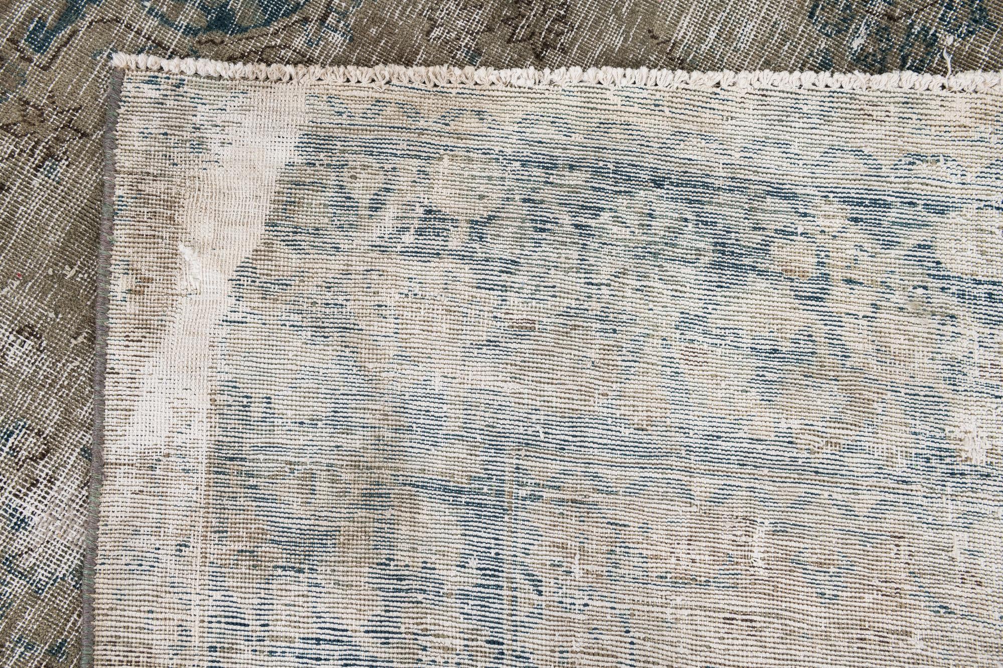 9' x 12' 3 Hand Knotted Ultra Vintage Persian Wool Rug