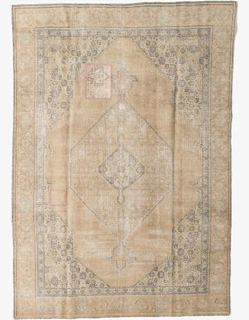 7' 8 x 10' 10 Hand Knotted Ultra Vintage Persian Wool Rug
