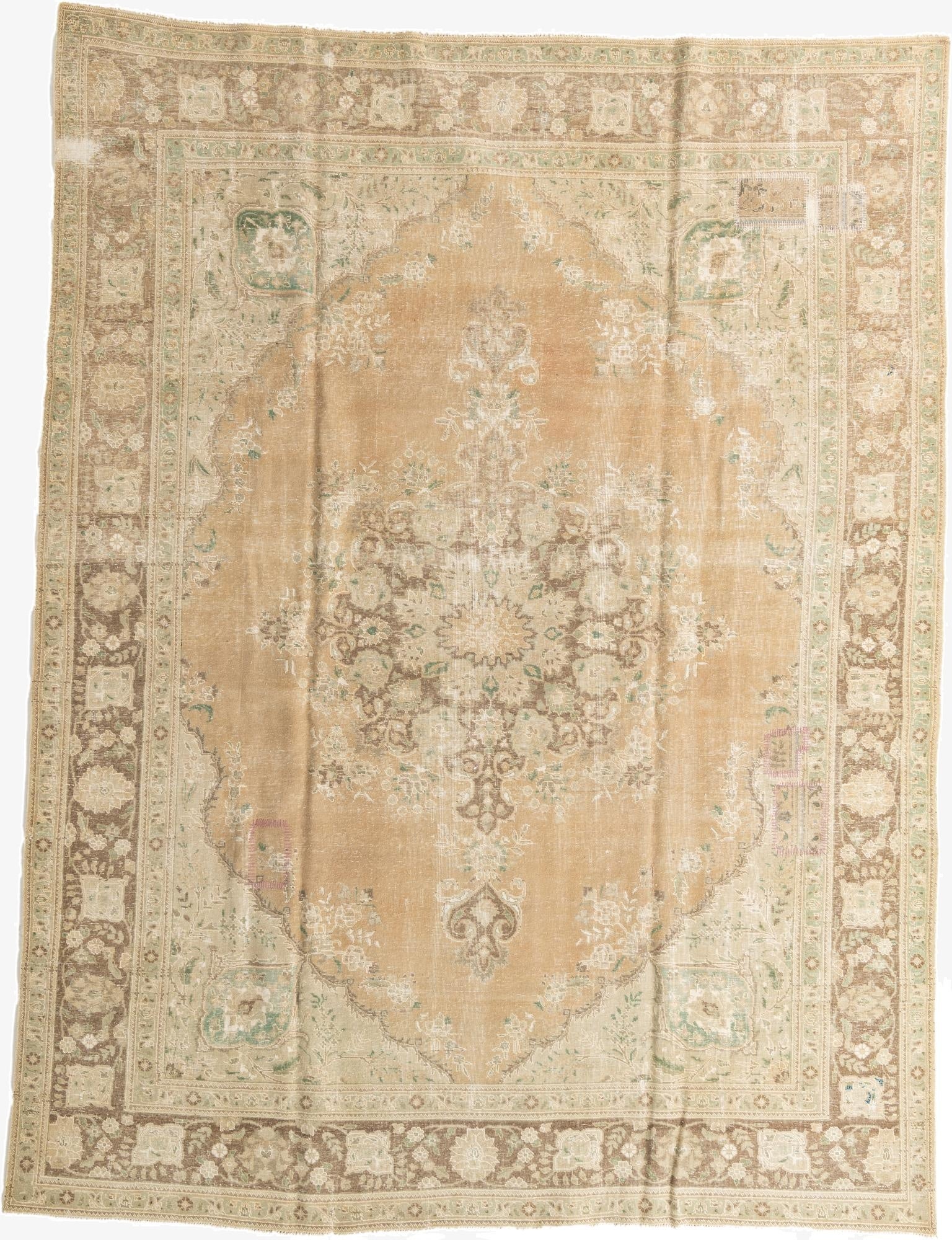 9' 8 x 12' 7  Hand Knotted Ultra Vintage Persian Wool Rug