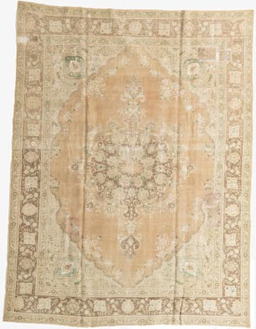 9' 8 x 12' 7 Hand Knotted Ultra Vintage Persian Wool Rug