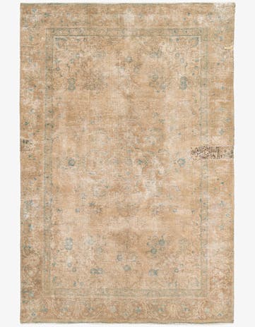 6' 1 x 9' 3 Hand Knotted Ultra Vintage Persian Wool Rug