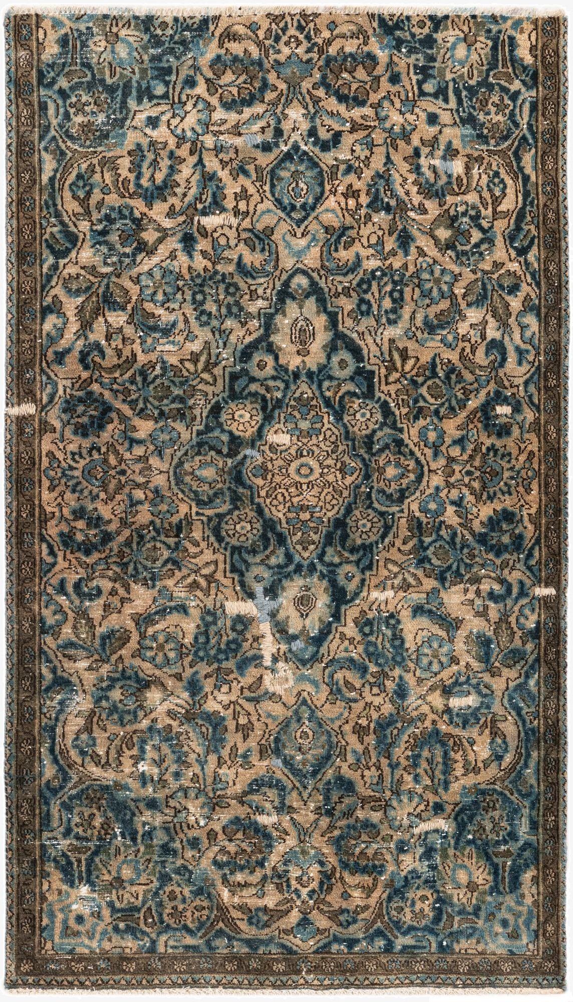 Primary image 2' 10 x 5'  Hand Knotted Ultra Vintage Persian Wool Rug