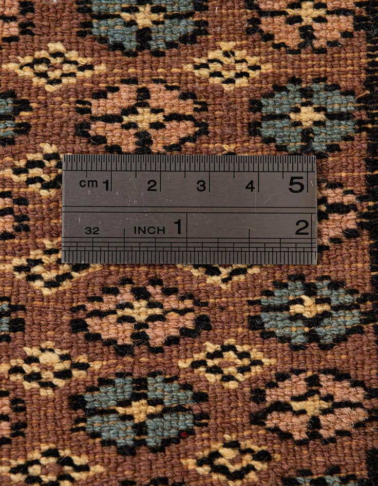 Detail image of 3' 2 x 3' 2  Hand Knotted Bokhara Oriental Wool Round Rug