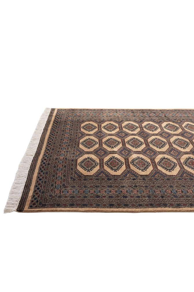 5' 10 x 6' 2 Hand Knotted Bokhara Oriental Wool Round Rug