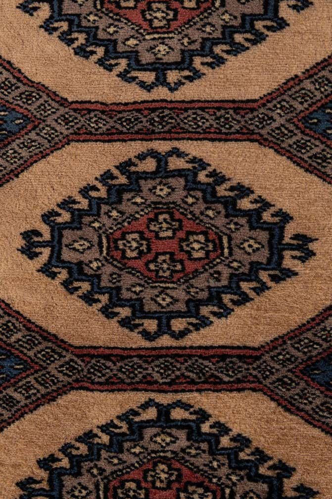 5' 10 x 6' 2 Hand Knotted Bokhara Oriental Wool Round Rug
