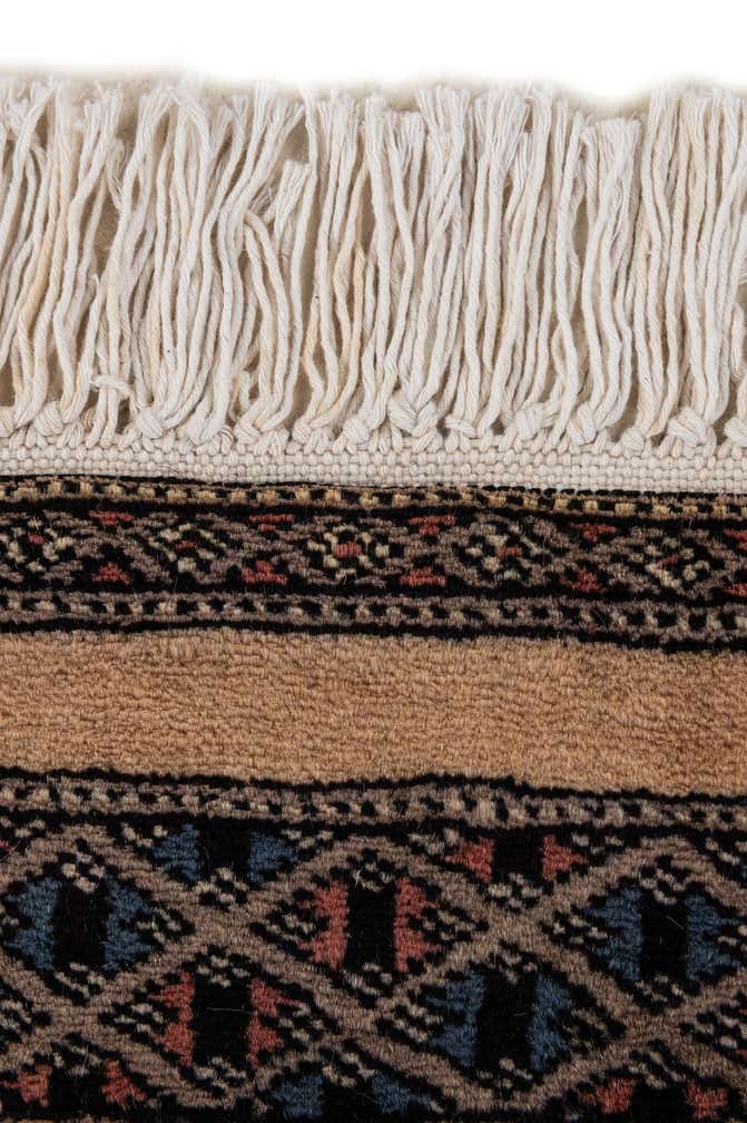 5' 10 x 6' 2 Hand Knotted Bokhara Oriental Wool Round Rug