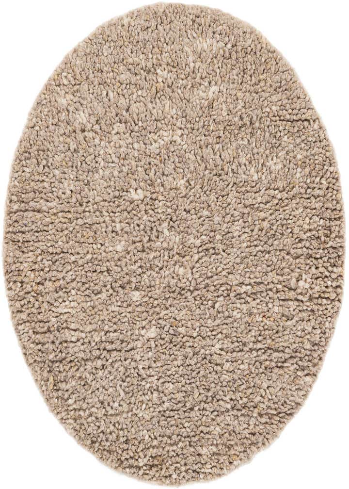 4' 1 x 4' 1 Hand Woven Haka Deluxe Shag Round Rug
