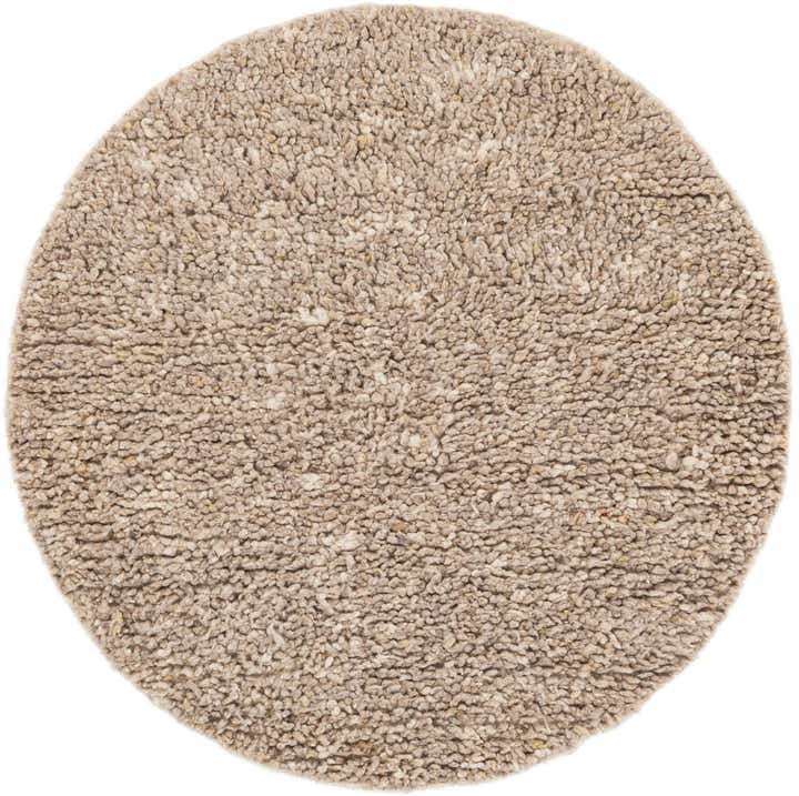 4' 1 x 4' 1 Hand Woven Haka Deluxe Shag Round Rug