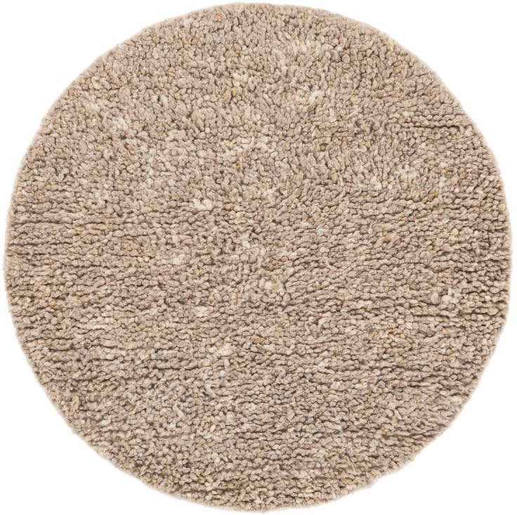 Detail image of 4' 1 x 4' 1 Hand Woven Haka Deluxe Shag Round Rug