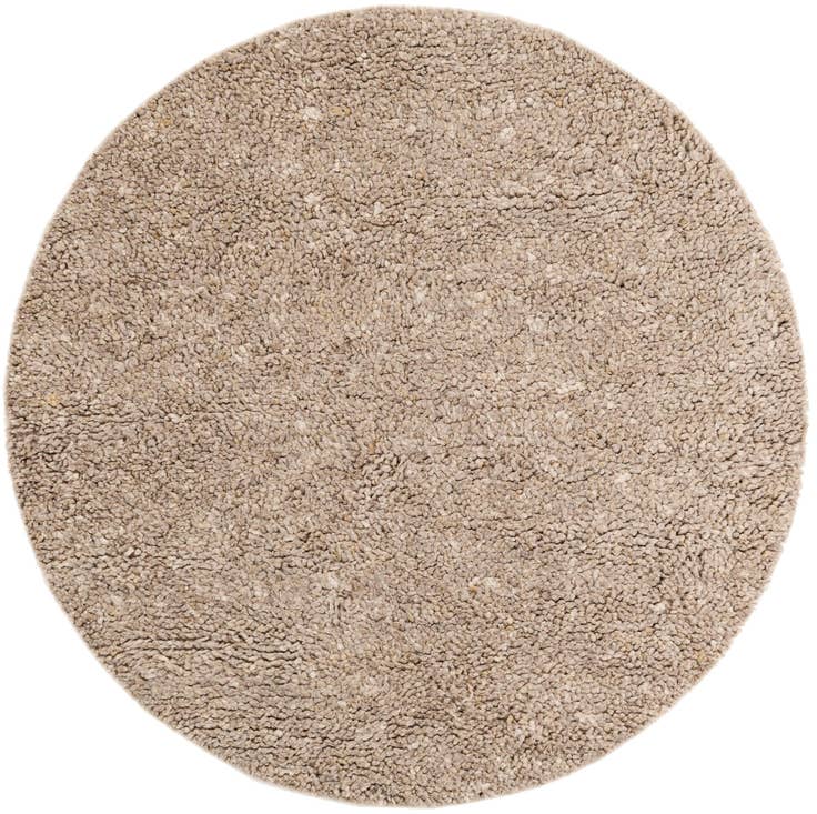 Detail image of 6' 1 x 6' 1 Hand Woven Haka Deluxe Shag Round Rug